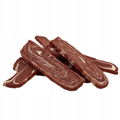 Dviejų skonių šunų skanėstas - jautienos kepsnys su menke 300 g