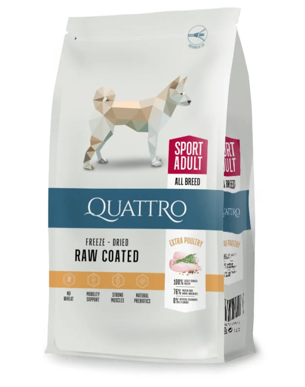 QUATTRO Sport Adult sausas aktyvių šunų pašaras su paukštiena 3kg