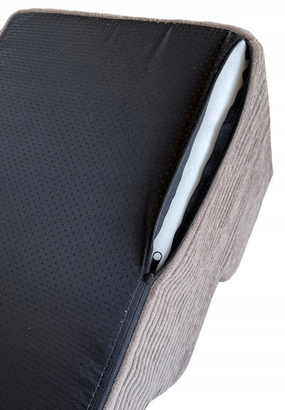 Stabilūs šunų laiptai rampos platforma 30cm velvetas, tamsiai smėlio spalvos