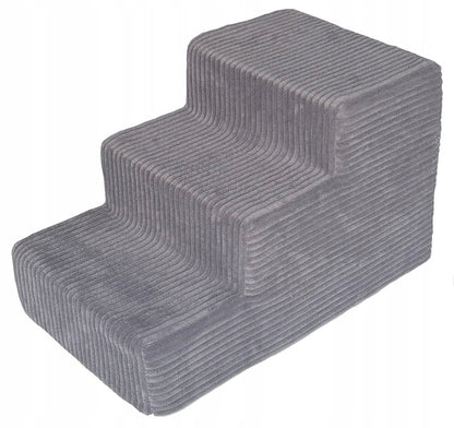 Stabilūs šunų laiptai rampos platforma 30cm velvetas, pilka