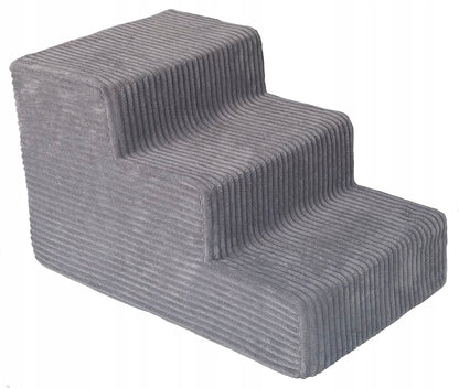 Stabilūs šunų laiptai rampos platforma 30cm velvetas, pilka