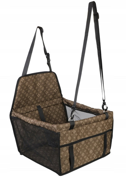 Automobilinė kėdutė šuniui, ruda