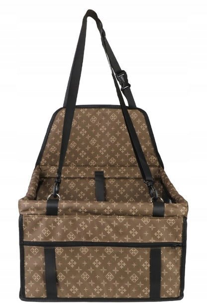 Automobilinė kėdutė šuniui, ruda