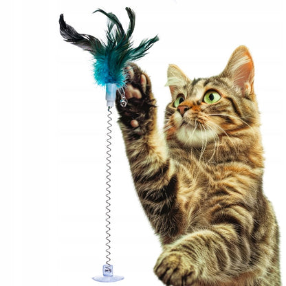 Interaktyvus žaislas katėms su plunksnomis