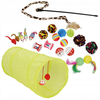 Tunelis katėms + 20 vnt. žaislų "MONO"