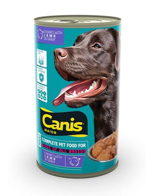 CANIS MAJOR konservuotas maistas šunims su ėriena, 1,25 kg