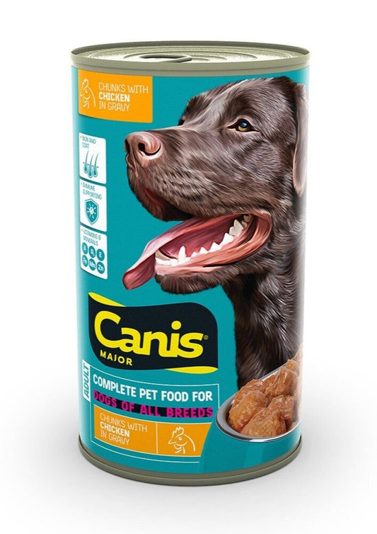 CANIS MAJOR konservuotas šunų maistas su paukštiena, 1,25 kg