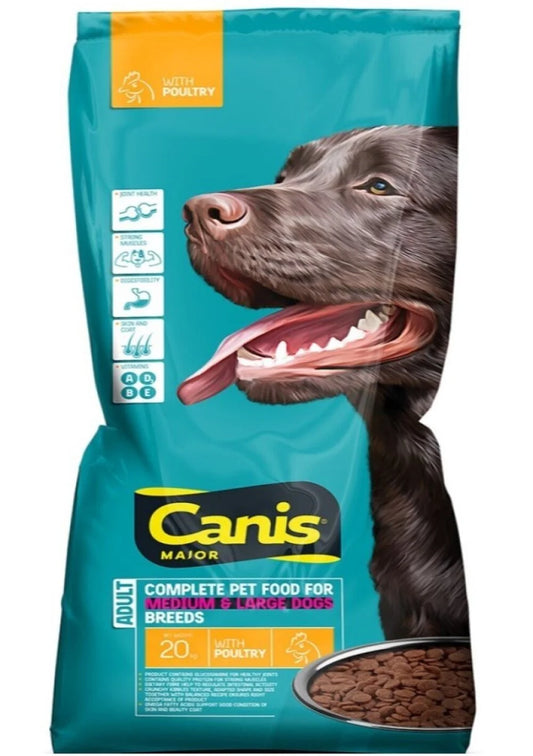 CANIS MAJOR sausas šunų maistas su paukštiena, 20kg