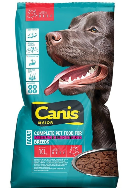 CANIS MAJOR sausas šunų maistas su jautiena, 10kg
