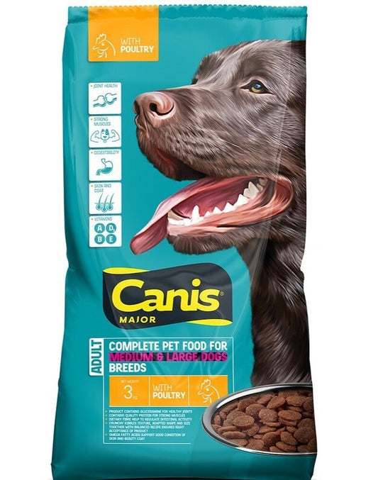 CANIS MAJOR sausas šunų maistas su paukštiena, 3kg