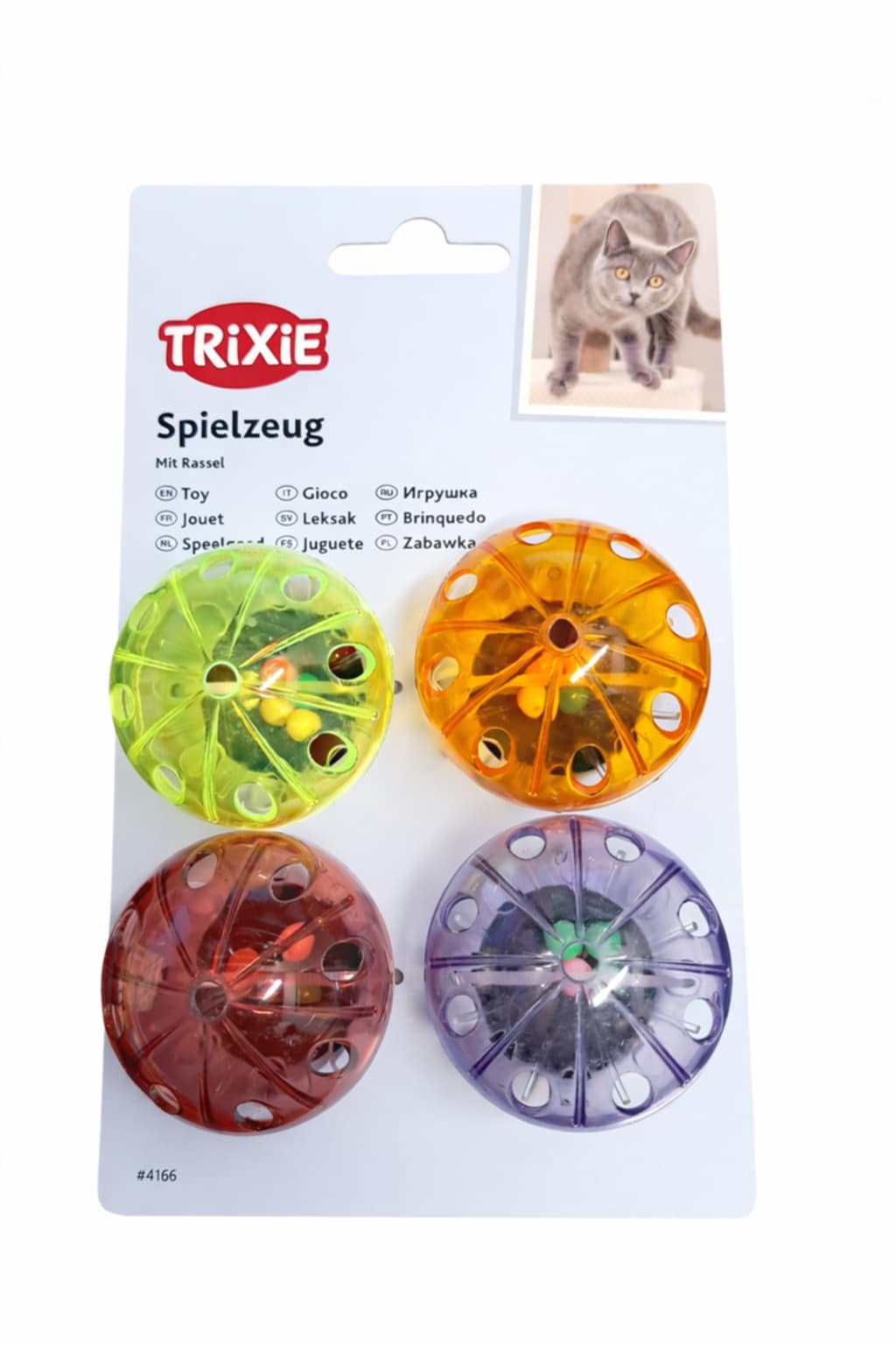RIXIE Barškančių kamuoliukų rinkinys, plastikas 4.5 cm, 4 vnt.