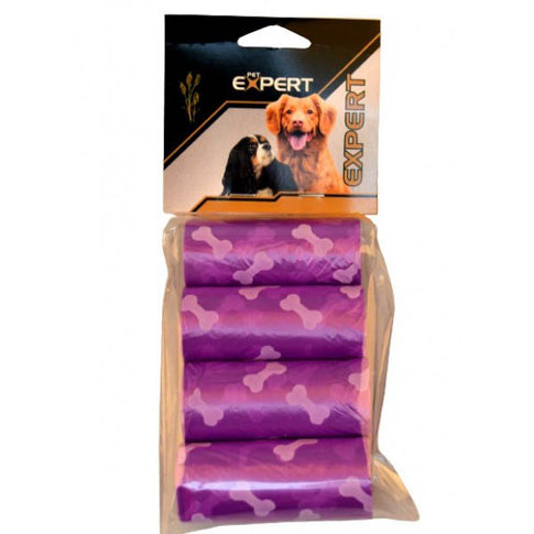 Ekskrementų maišelių ritinėliai su levandų kvapu 4 x 20 vnt