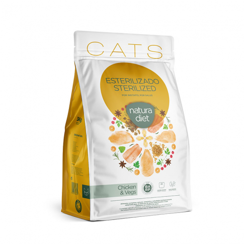 Chicken Sterilized sausas maistas sterilizuotoms katėms