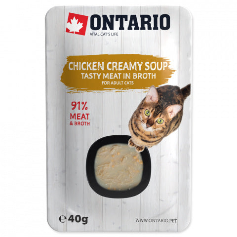 Ontario Cat Soup Chicken & Cheese with rice 40g (Sriuba)