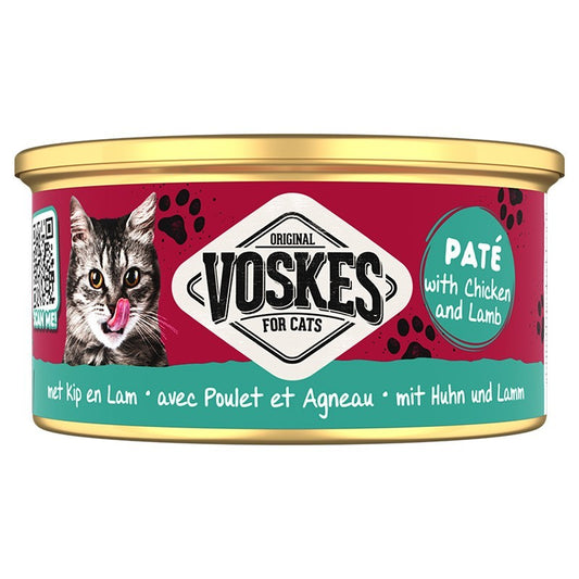 Voskes Paté drėgnas maistas katėms vištiena ir ėriena 85g